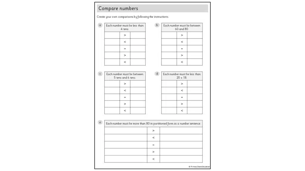 compare-numbers-within-100-activity-primary-stars-education