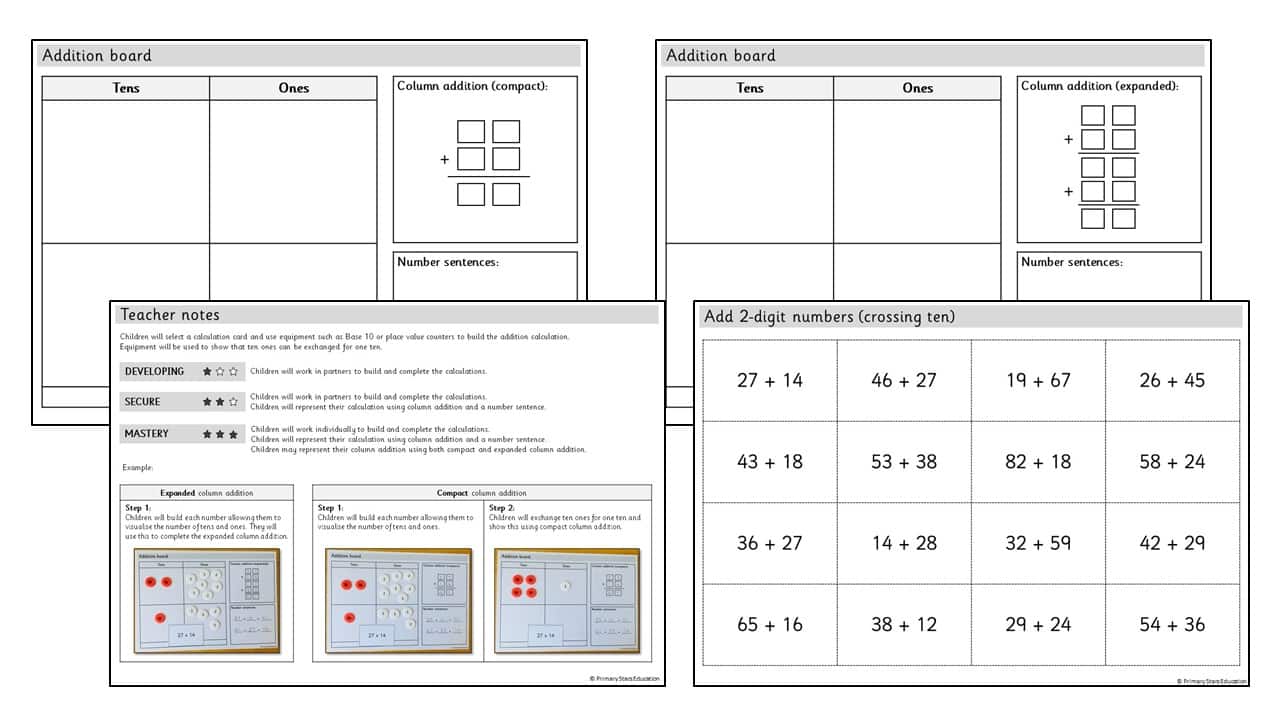 Add 2-digit numbers (2) | Practical – Primary Stars Education