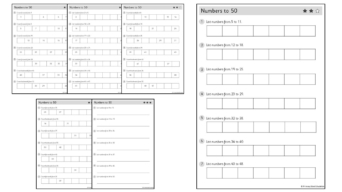 Numbers to 50 | Worksheets – Primary Stars Education