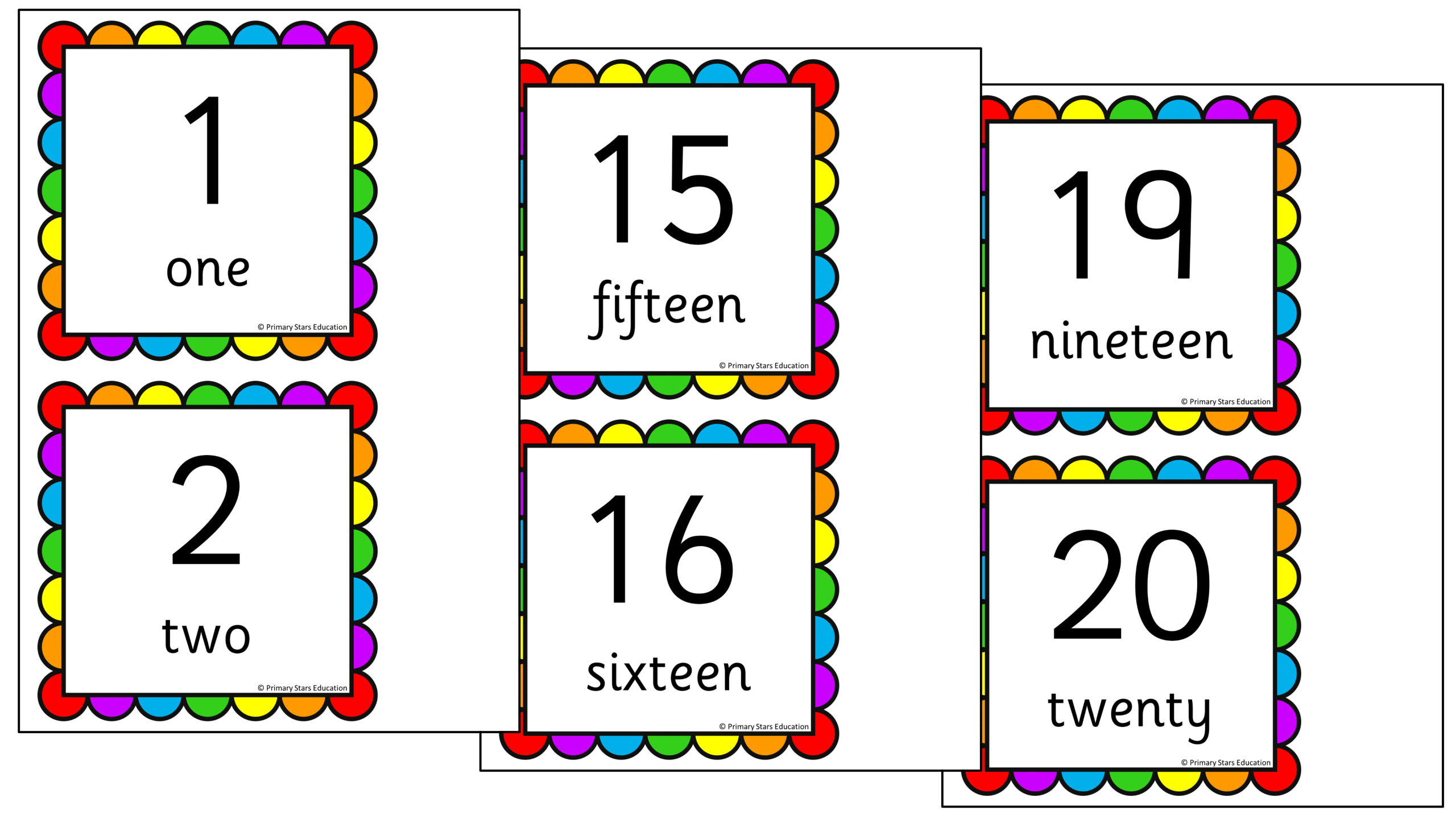 Numbers And Number Words To 20