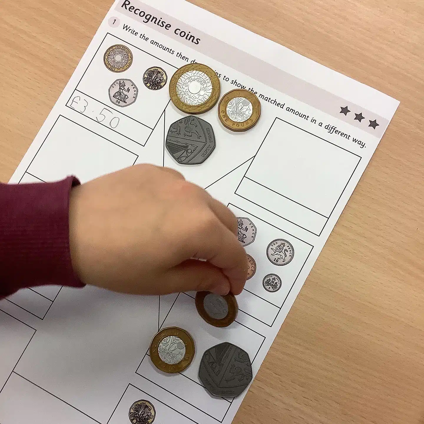 recognise coins worksheets primary stars education
